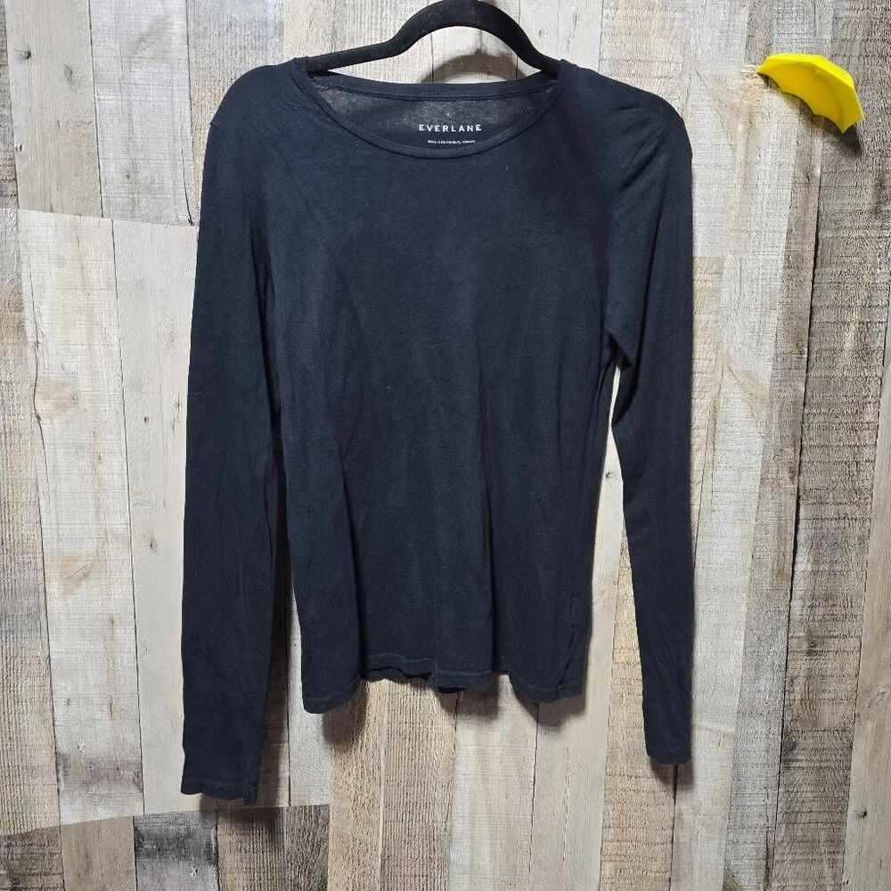 Everlane Black Pima Cotton Basic Long Sleeve Tee - image 1